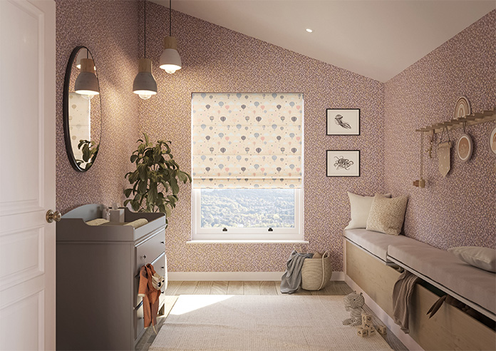 Balloon Festival, Soft Cream - Motorised Roman Blind - Image 8